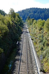 Bahnstrecke beim Schluchsee im Schwarzwald