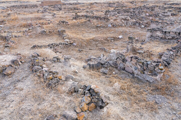 Kultepe ancient city ruins. Assyrian Trade Center in Karum-Kanis in Kayseri city Turkey. An Assyrian settlement was found. Its name in Assyrian texts from the 20th century BC was Kanesh