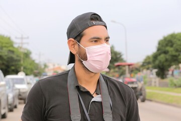 person with mask