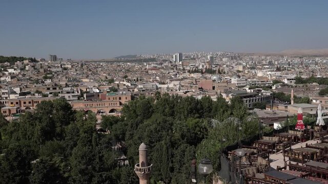 Sanli Urfa, Turkey: September 12 2020: Panoramic view of Sanli Urfa city, Turkey