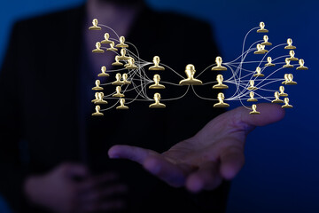hierarchy connection team group 3d