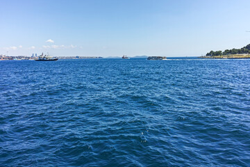 Obraz premium Panorama from Bosporus and Golden Horn in city of Istanbul