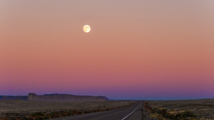 Moon over the desert.