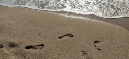 footprints in the sand
