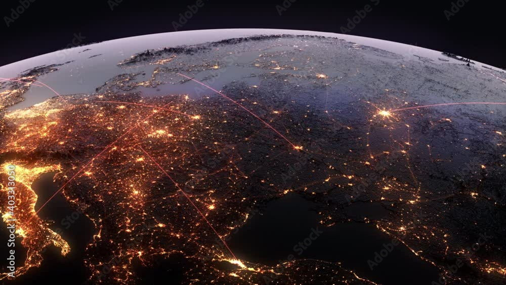 Aufkleber global background/connection lines around earth globe, lines on the background of the earth's surfac