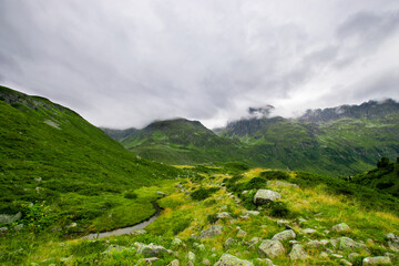 Naklejka premium landscape with clouds (Silvretta - Vorarlberg/Tyrol, Austria)