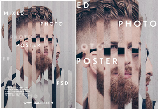 Mixed Photo Poster Mockup