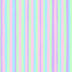 Abstract colorful doodle stripes pattern background. Hand drawn with horizontal lines. Soft pastel colors template. Simple Easter background
