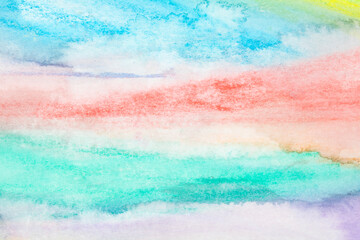 Pretty Vibrant Rainbow Watercolour Paint Patterns for Background