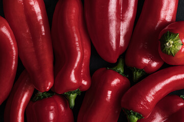 Red organic pepper background..Macro food photography.