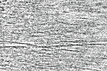 Grunge texture of the plywood surface. Monochrome wooden board background with streaks, stripes, spots and noise. Overlay template. Vector illustration