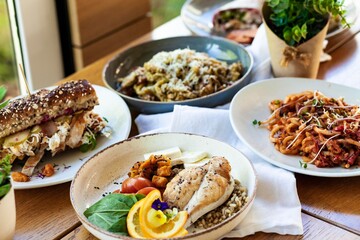 grilled chicken with vegetables