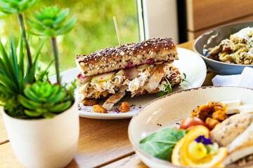 grilled chicken with vegetables