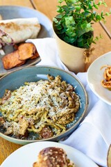 pasta with mushrooms and cheese