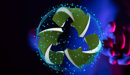 Obraz na płótnie Canvas Recycle business digital. eco