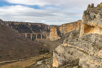 View of gorges of Riaza in Segovia (Spain)