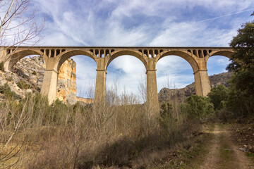 Fototapeta na wymiar View of gorges of Riaza in Segovia (Spain)