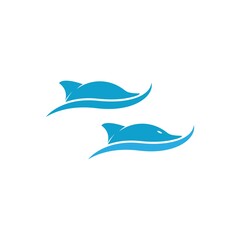 Dolphin logo icon design concept vector template