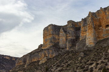 Fototapeta na wymiar View of gorges of Riaza in Segovia (Spain)