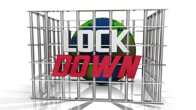 World Under Lockdown Planet Earth Jail Cell Security Safety International Laws Rules 3d Animation