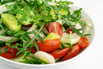 Arugula, Arugula, Ruccola Leaves, Rucola, Eruca or Roquette Salad