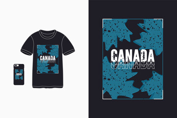 Canada,blue logo pattern,tshirt mock up