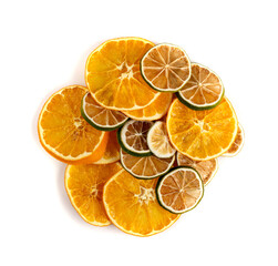 Dried Slices of Orange and Blood Orange Isolated