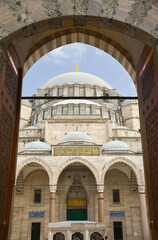 Fototapeta na wymiar Exterior of Suleymaniye Mosque Istanbul, Turkey