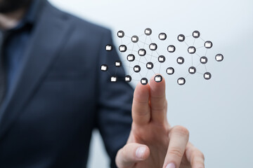 Cloud computing concept.Abstract cloud connection technology background.