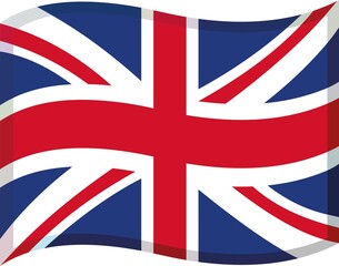Vector illustration of emoticon of the British flag