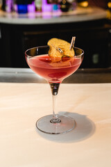 cocktail on a counter