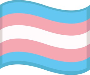 Vector illustration of transgender flag emoticon