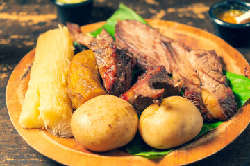 Roasted meat to the llanera