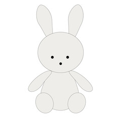 White cartoon bunny icon