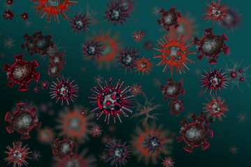 covid-19 coronavirus model, pop art style, concept of individual protection against virus, COVID-19, coronavirus, treatment and vaccination3d illustration, 3d rendering