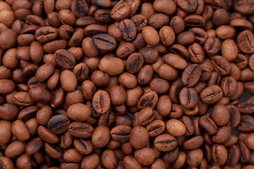 Roasted coffee beans background