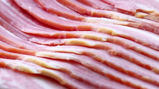 rotation close up bacon top view