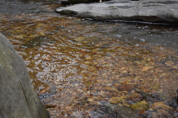 Ripples in a river during winter