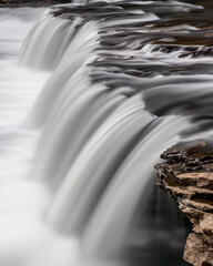 water flowing over rocks