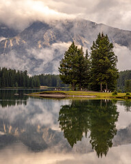 lake and mountains