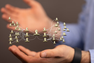 hierarchy connection team group digital