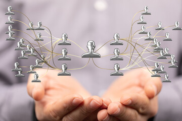 hierarchy connection team group digital