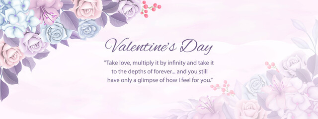 Fototapeta na wymiar Valentine's day background with handrawn