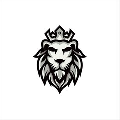 White Lion Mascot and E-sport Logo