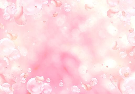 abstract background of petal and rose for beauty product