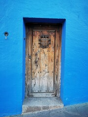 old blue door