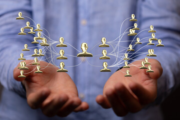 hierarchy connection team group digital