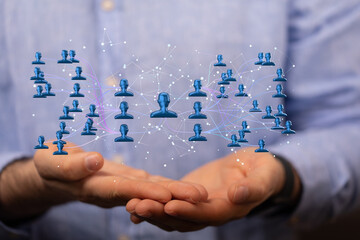 hierarchy connection team group digital