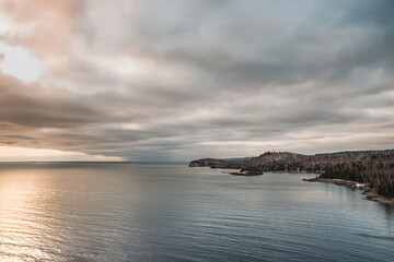 Sunset on a lake Superior