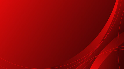 abstract design background simple wave and circle BG C red